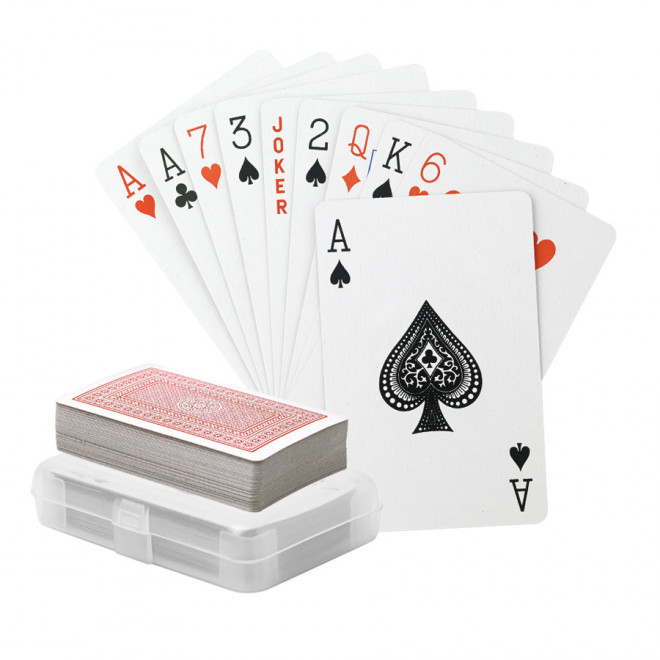 JEU DE 54 CARTES PUBLICITAIRE 'FLUSH' - rouge