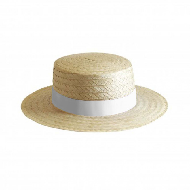 CHAPEAU CANOTIER PERSONNALISABLE 'CANOTA EU' - blanc