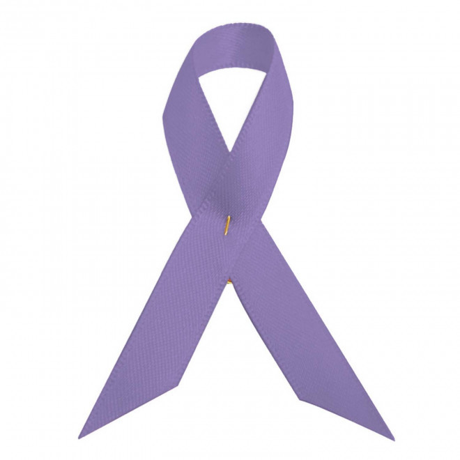 BROCHE RUBAN PERSONNALISÉE EN SATIN 'SOUTIEN' - violet