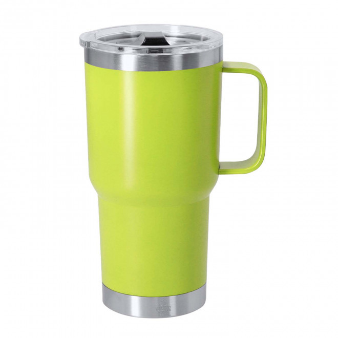 MUG ISOTHERME PERSONNALISABLE 600ML 'TENDENZA POIGNEE' - vert clair