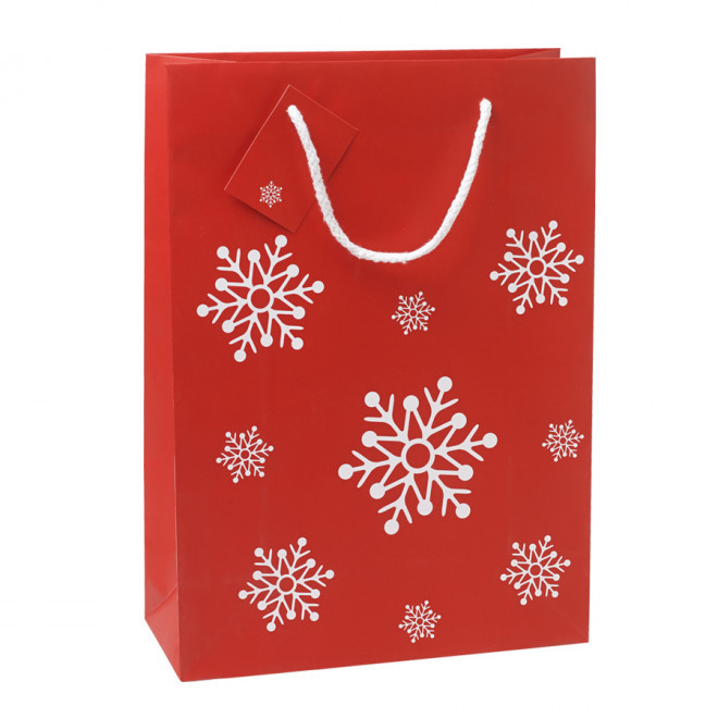 SAC CADEAU PERSONNALISABLE EN PAPIER 'GIFT' - rouge