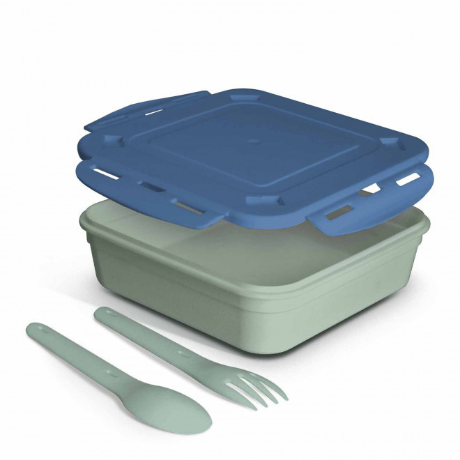 LUNCH BOX PERSONNALISABLE 'PASTO' - vert/bleu