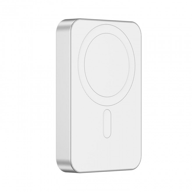 POWERBANK PERSONNALISABLE PLASTIQUE RECYCLE RCS 'ELEGANTI' - argenté