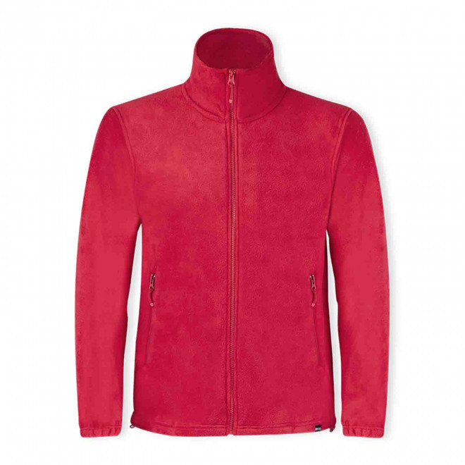 VESTE POLAIRE ZIPPEE PERSONNALISABLE RPET 280GR 'CORALI' - rouge