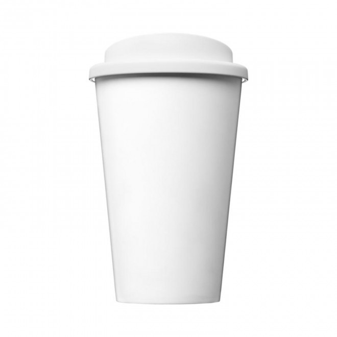 GOBELET PERSONNALISABLE AMERICANO® QUADRI 'IBON RECYCLE' - blanc