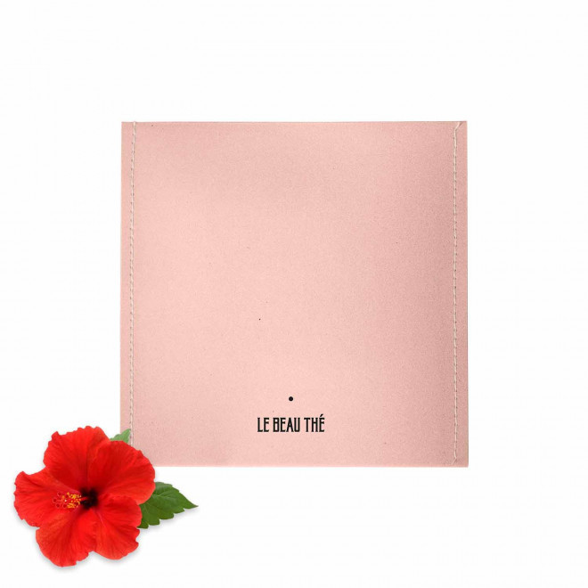 POCHETTE DE 5 SACHETS DE THE PERSONNALISABLE 'YUNN' - rose poudré