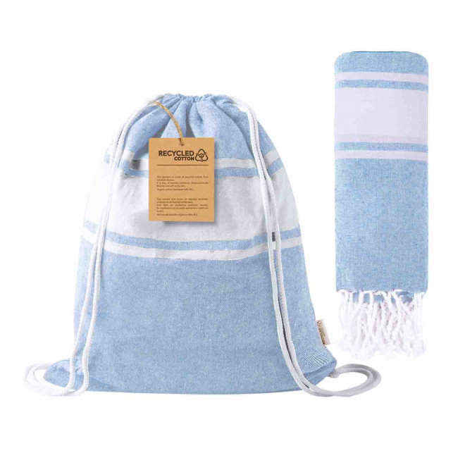 SAC A DOS FOUTA PERSONNALISABLE 'CAREO 170' - bleu clair