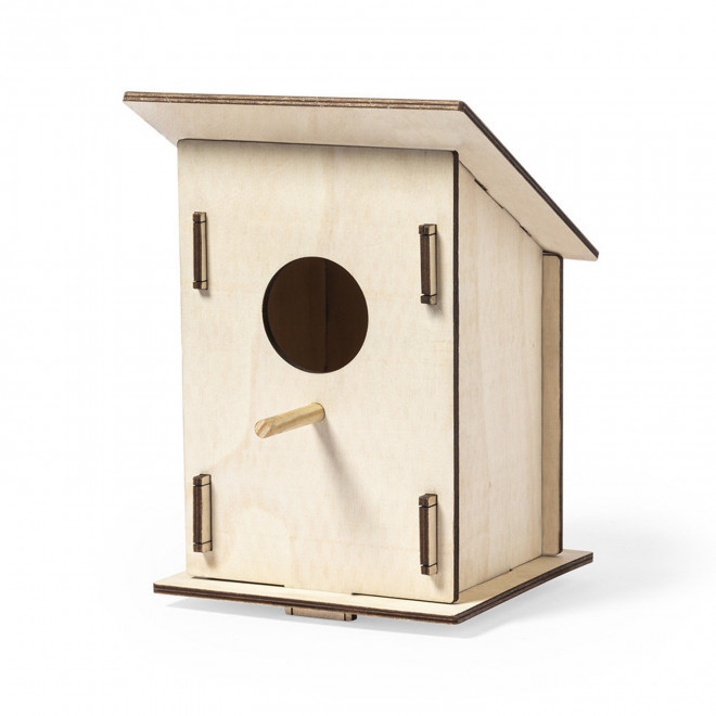 NICHOIR EN BOIS POUR OISEAUX PERSONNALISABLE 'PIWOU' - bois clair