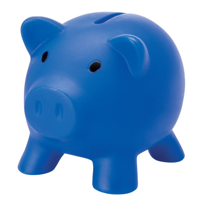 TIRELIRE PERSONNALISÉE EN FORME DE COCHON 'PIGGY' - bleu foncé