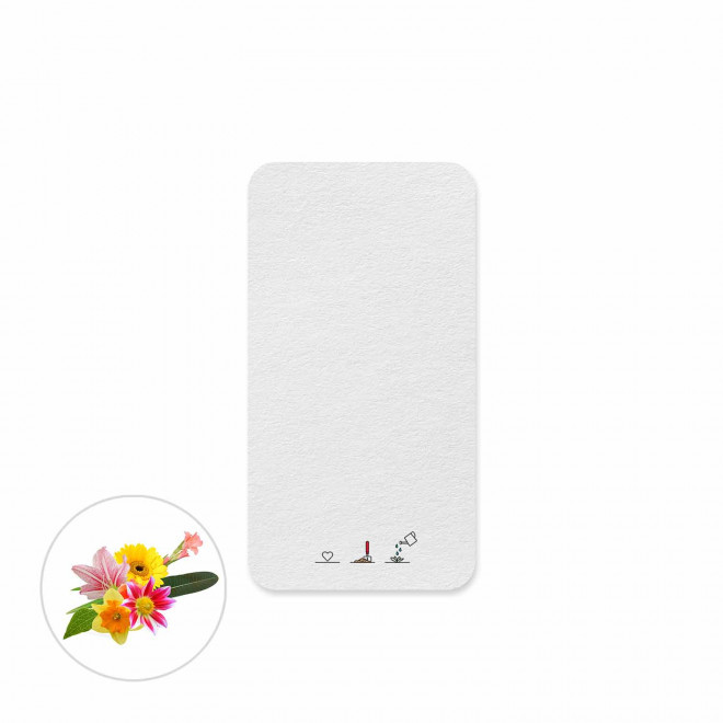 CARTE A PLANTER ENSEMENCEE PERSONNALISABLE 'HORTUS FORME' - mélange de fleurs sauvages