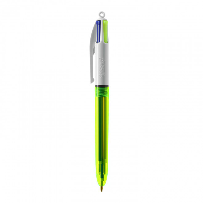 EXPRESS 72H - STYLO PUBLICITAIRE BIC® 4 COULEURS 'FLUO' - jaune fluo