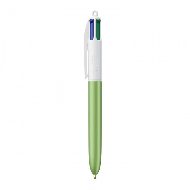 EXPRESS 72H - STYLO BIC® PERSONNALISABLE 4 COULEURS 'GLACE' - blanc/vert