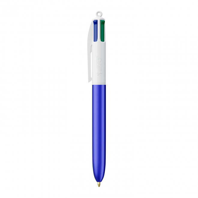 EXPRESS 72H - STYLO BIC® PERSONNALISABLE 4 COULEURS 'GLACE' - blanc/bleu