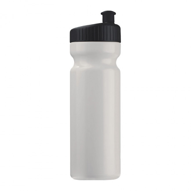 GOURDE DE SPORT PERSONNALISÉE 750ML OPAQUE BLANC 'TRAIL' - noir