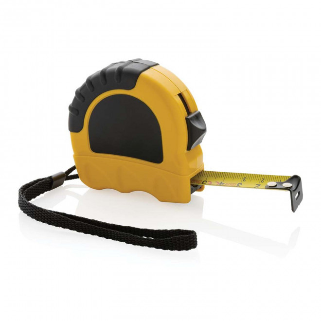 METRE RUBAN PERSONNALISABLE 'MESURA 5M RCS' - jaune/noir