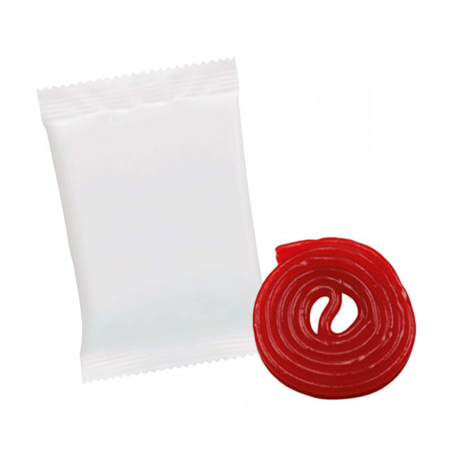 LOT 100 SACHETS PERSONNALISABLE ROULEAU ROTELLA HARIBO®  - fraise