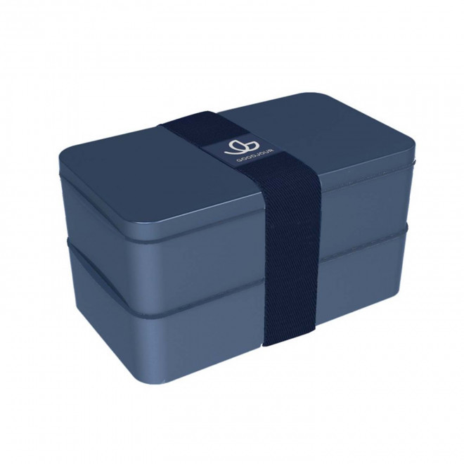 LUNCH BOX GOODJOUR® DOUBLE PERSONNALISABLE 'TOCCOA' - bleu marine