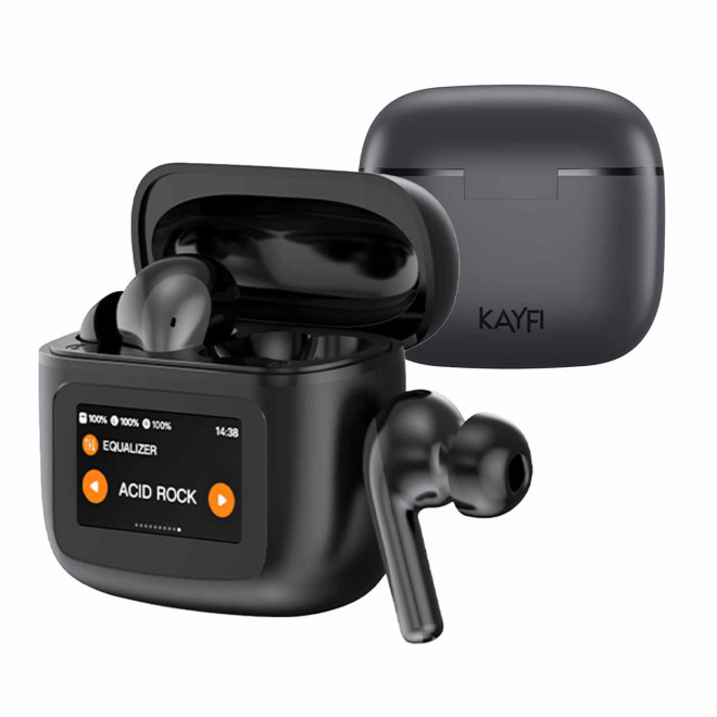 ECOUTEUR KAYFI® PERSONNALISABLE 'EKRA' - noir