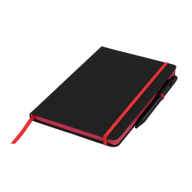 RAPIDE 4J - CARNET RIGIDE A5 PERSONNALISABLE 'LEVENTO COLOR STYLE' - rouge