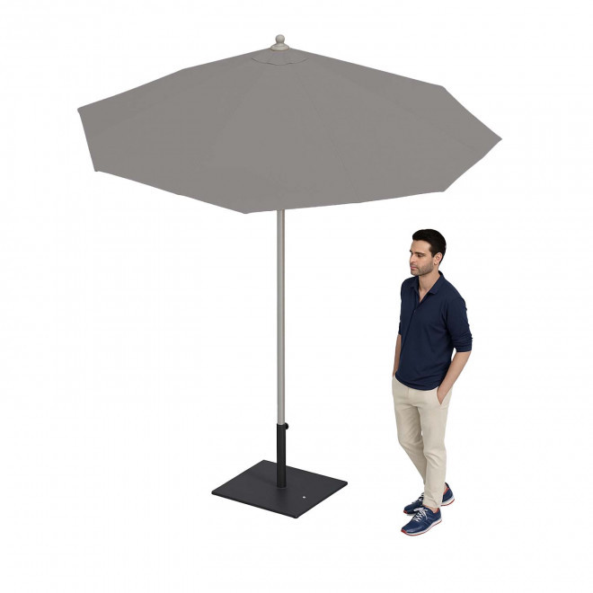 PARASOL ALUMINIUM 'SENTIDO ROND' - anthracite