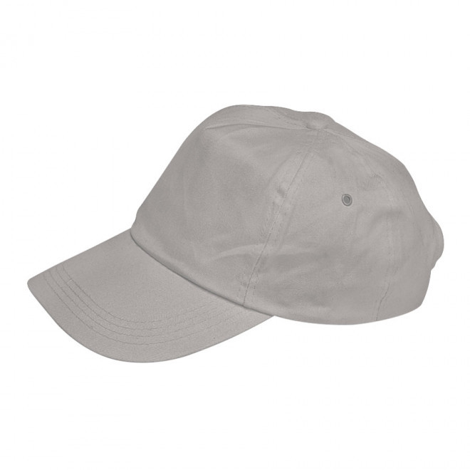 CASQUETTE PUBLICITAIRE 5 PANS 'ANTO' 165 GR/M² - gris