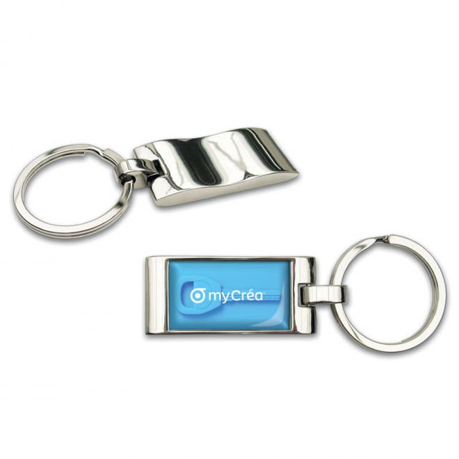 PORTE-CLÉS PERSONNALISÉ 'BIRETI CURVO' - rectangle