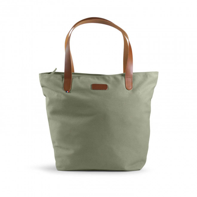 SAC CABAS PERSONNALISABLE COTON BIOLOGIQUE MIF 'GAVOTTE' - vert