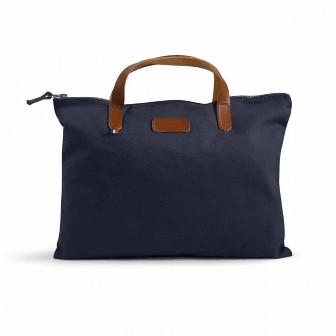 SACOCHE PERSONNALISABLE MIF EN COTON BIO 'CANCAN' - bleu marine