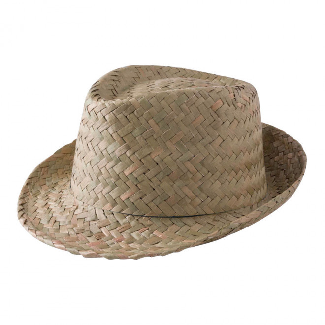 CHAPEAU DE PAILLE PUBLICITAIRE 'BRAZ' - paille foncée