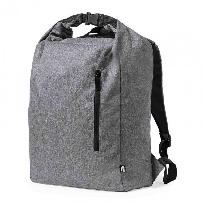 SAC A DOS PERSONNALISABLE ROLL TOP 'PAKAL' - gris