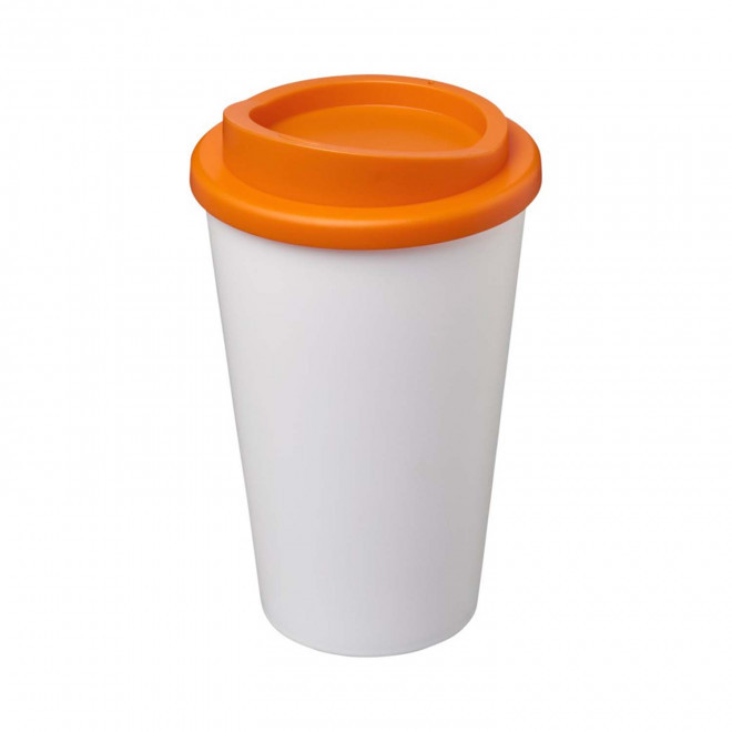 GOBELET ISOTHERME PERSONNALISABLE AMERICANO® 'IBON' - orange/blanc