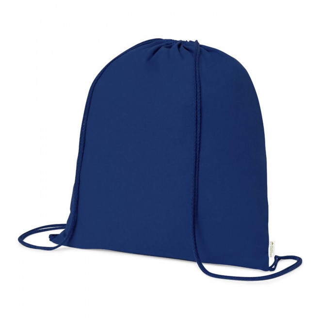 SAC A DOS PERSONNALISABLE CORDELETTES 'RHIDA BIO COULEURS' - bleu marine