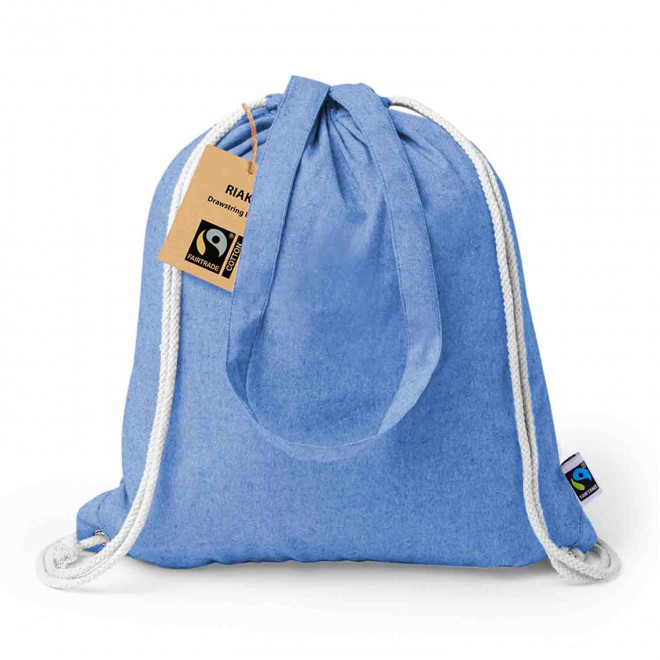 SAC A DOS PERSONNALISABLE  'IPORA FAIRTRADE' - bleu
