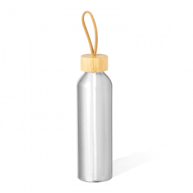 GOURDE PERSONNALISABLE EN ALUMINIUM RECYCLE 'CULOA' - argenté