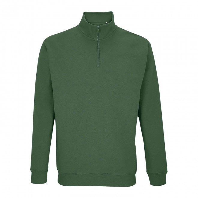 SWEAT PERSONNALISABLE DEMI-ZIP MIXTE 'CONRAD' - vert