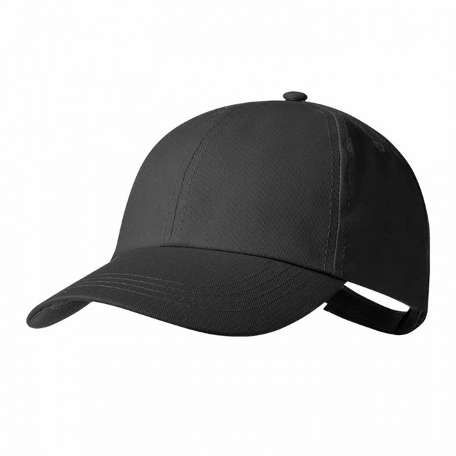 CASQUETTE PERSONNALISABLE 6 PANS 'ANTO' - noir