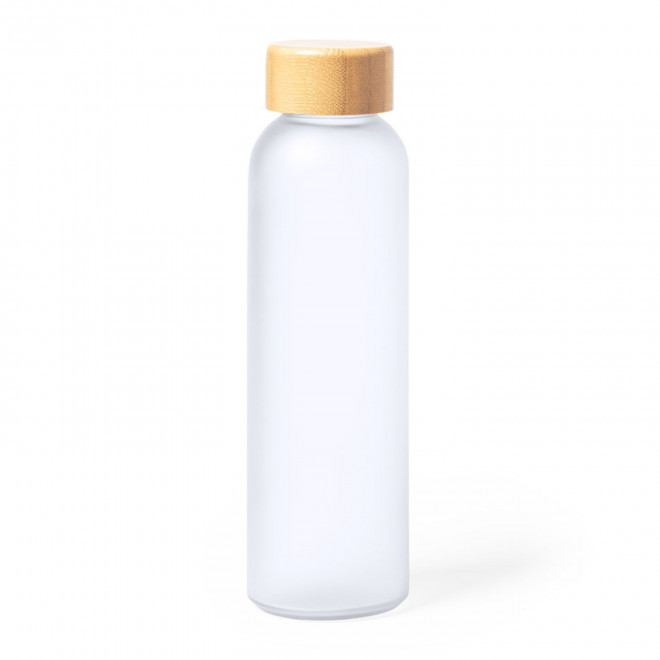 BOUTEILLE EN VERRE PERSONNALISABLE 500ML 'LODO SUBLI' - transparent givré