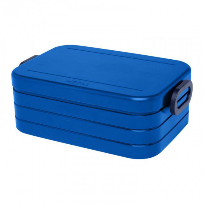 LUNCH BOX PERSONNALISABLE PLASTIQUE 900ML 'OPONY' - bleu royal
