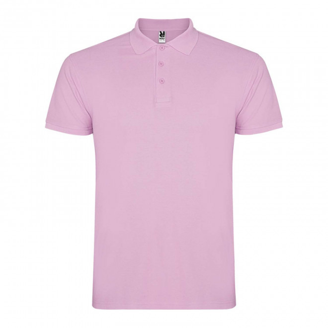 RAPIDE 4J - POLO PERSONNALISABLE MC HOMME 'STARLO' - rose clair