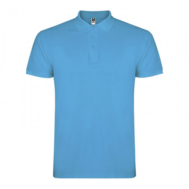 RAPIDE 4J - POLO PERSONNALISABLE MC HOMME 'STARLO' - turquoise