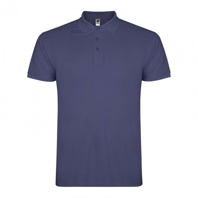 RAPIDE 4J - POLO PERSONNALISABLE MC HOMME 'STARLO' - denim