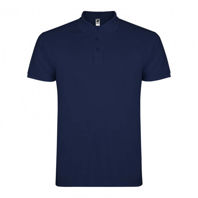 RAPIDE 4J - POLO PERSONNALISABLE MC HOMME 'STARLO' - bleu marine