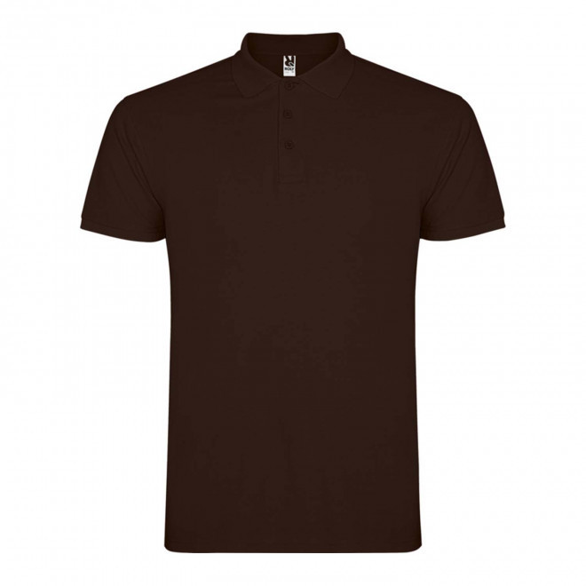 RAPIDE 4J - POLO PERSONNALISABLE MC HOMME 'STARLO' - chocolat