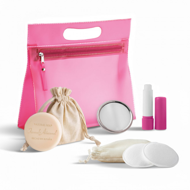 SET TROUSSE ET ACCESOIRES PERSONNALISABLE 'MOONSET' - rose