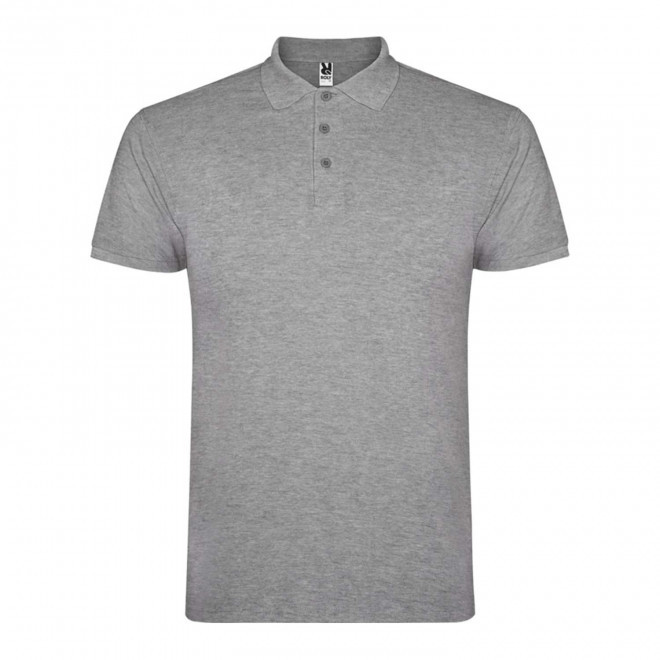 RAPIDE 4J - POLO PERSONNALISABLE MC HOMME 'STARLO' - gris chiné