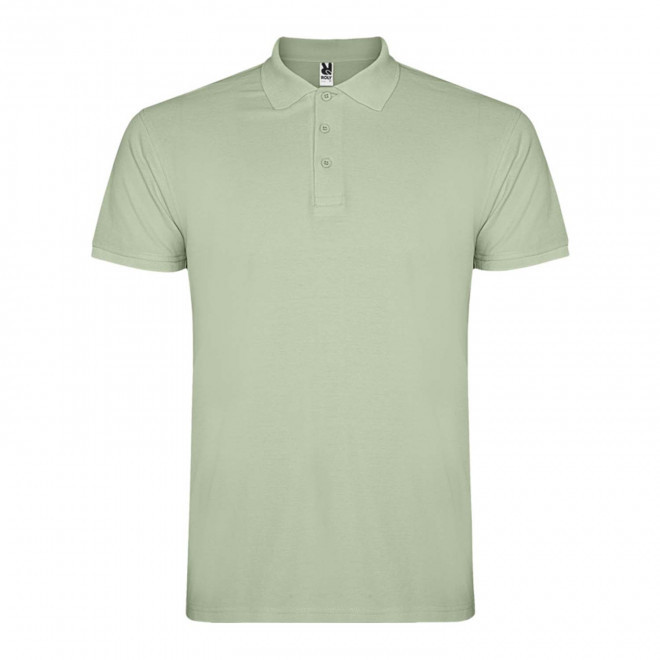 RAPIDE 4J - POLO PERSONNALISABLE MC HOMME 'STARLO' - vert pastel