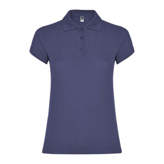 RAPIDE 4J - POLO PERSONNALISABLE MC FEMME 'STARLO' - denim