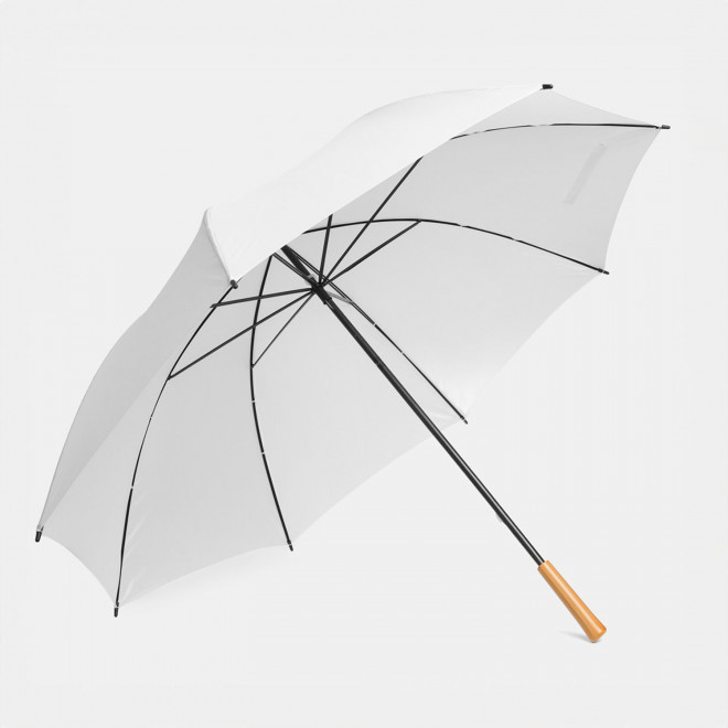 PARAPLUIE PERSONNALISABLE GOLF MANCHE DROIT 'FARITA' - blanc