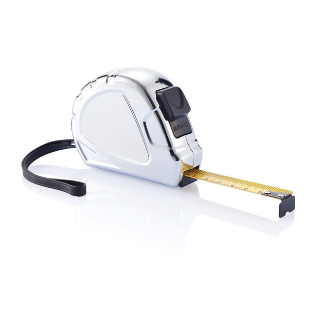 METRE RUBAN PUBLICITAIRE 3M OU 5M 'ATLAS' - argenté