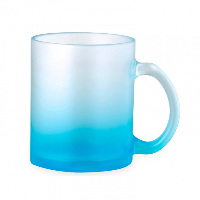 MUG VERRE PERSONNALISABLE SUBLIMATION 'MACIA' - bleu